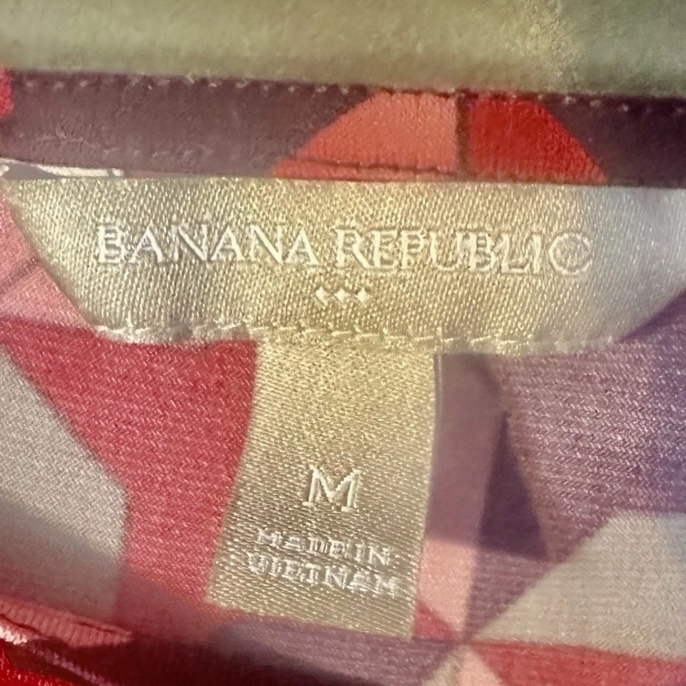 Banana Republic Geometric Multicolor Fitted Dress Women’s Size Medium - Picture 3 of 8